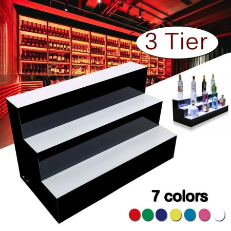YILIKISS LED Lit Acrylic Bottle Display Shelf 3 Tier 7 Colors Remote Control Home Bar Use
YILIKISS LED Lit Acrylic Bottle Display Shelf 3 Tier 7 Colors Remote Control Home Bar Use