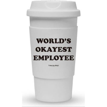 World s Okayest Employee Travel Tumbler With Removable Insulated Silicone Sleeve White 16-Ounce
World s Okayest Employee Travel Tumbler With Removable Insulated Silicone Sleeve White 16-Ounce