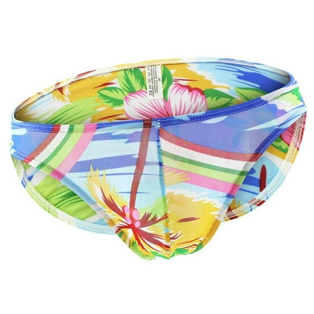 Men Mesh Printed Briefs Sexy Panties Underwear