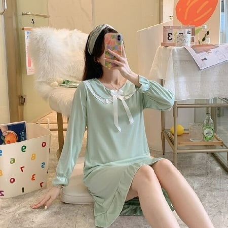 PIKADINGNIS Lazy Style Spring Autumn Womens Long Sleeve Sleepwear Home Nightshirt Young Girls Causal Sleepwear Ladies Nightgown Women Dress
PIKADINGNIS Lazy Style Spring Autumn Womens Long Sleeve Sleepwear Home Nightshirt Young Girls Causal Sleepwear Ladies Nightgown Women Dress