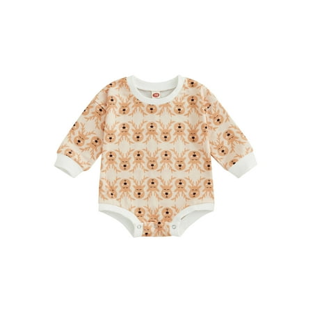 Canrulo Newborn Baby Girl Boy Romper Long Sleeve Christmas Santa/ Tree/ Elk Print Infant Jumpsuit Clothes Yellow 0-6 Months
Canrulo Newborn Baby Girl Boy Romper Long Sleeve Christmas Santa/ Tree/ Elk Print Infant Jumpsuit Clothes Yellow 0-6 Months