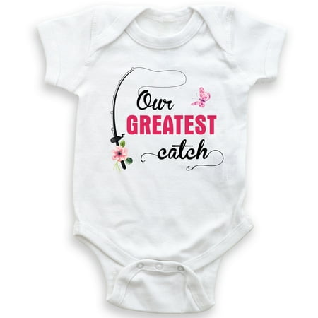 Our Greatest Catch - Butterflies and Flowers - Cute Baby Bodysuit - Baby Girl - Funny Fishing Bodysuit
Our Greatest Catch - Butterflies and Flowers - Cute Baby Bodysuit - Baby Girl - Funny Fishing Bodysuit