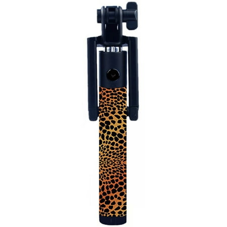 KTA Leopard Wired Mini Selfie Stick With Folding Bracket