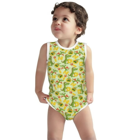 Vsdgher Cute Dinosaurs Print Baby Unisex Baby Cotton Sleeveless Bodysuits Soft and velvety comfortable and breathable
Vsdgher Cute Dinosaurs Print Baby Unisex Baby Cotton Sleeveless Bodysuits Soft and velvety comfortable and breathable
