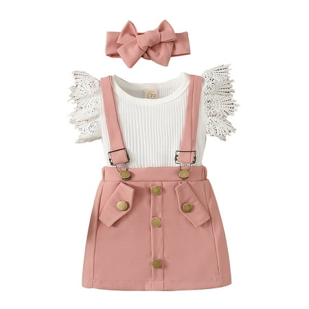 uukiA Infant Baby Girls 0-12M Lace Puff Sleeve Headband Top Sling Dress Hairband Three Piece Set Skirt Suit
uukiA Infant Baby Girls 0-12M Lace Puff Sleeve Headband Top Sling Dress Hairband Three Piece Set Skirt Suit