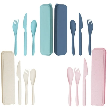 Travel Camping Reusable Utensils Set With Case 4 Sets Wheat Straw Portable Utensils Set
Travel Camping Reusable Utensils Set With Case 4 Sets Wheat Straw Portable Utensils Set