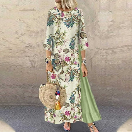 Jsaierl Cotton Linen Dresses Women Plus Size Summer Short Sleeve Maxi Dress Cute Print Crewneck Dress Breathable Breezy Dresses 2023
Jsaierl Cotton Linen Dresses Women Plus Size Summer Short Sleeve Maxi Dress Cute Print Crewneck Dress Breathable Breezy Dresses 2023