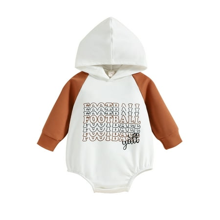 Xingqing 0-18M Newborn Baby Girl Boy Romper Long Sleeve Football Letter Print Raglan Patchwork Hooded White Letter 12-18 Months
Xingqing 0-18M Newborn Baby Girl Boy Romper Long Sleeve Football Letter Print Raglan Patchwork Hooded White Letter 12-18 Months