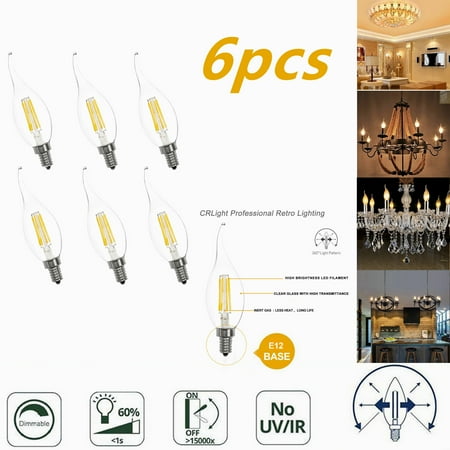 Takoyi LED 2700K C35T Candle Light Bulb Edison Vintage Filament LED Bulb Candle Light E12 Medium Base (6-Pack)
Takoyi LED 2700K C35T Candle Light Bulb Edison Vintage Filament LED Bulb Candle Light E12 Medium Base (6-Pack)