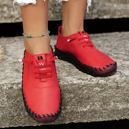 Women s Soft Sole Sneakers Casual Lace Up Faux Leather Loafers Lightweight Low Top Walking Shoes
Women s Soft Sole Sneakers Casual Lace Up Faux Leather Loafers Lightweight Low Top Walking Shoes