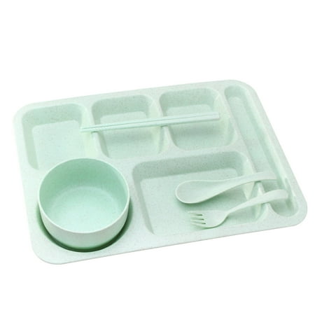 IMSHIE Canteen Reusable Divided Tray Easy to Clean Stackable Dining Tool