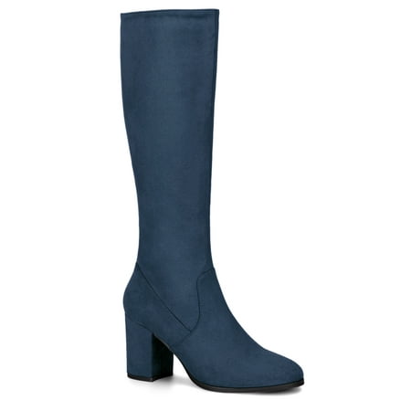 Allegra K Women s Side Zipper Block Heel Knee High Boots Taupe Navy Blue 6
Allegra K Women s Side Zipper Block Heel Knee High Boots Taupe Navy Blue 6