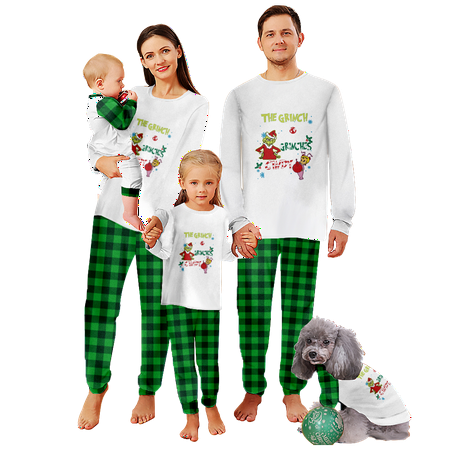 FUNIER Family Christmas Pajamas Sets Cartoon Monster Green Black Buffalo Buffalo Printed Sizes for Adult-Kids-Baby-Pet 2 Pieces Top and Pants Bodysuits Clothes Pajamas Set
FUNIER Family Christmas Pajamas Sets Cartoon Monster Green Black Buffalo Buffalo Printed Sizes for Adult-Kids-Baby-Pet 2 Pieces Top and Pants Bodysuits Clothes Pajamas Set