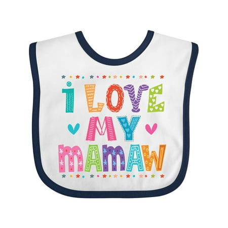 Inktastic I Love My Mamaw Cute Granddaughter Gift Baby Girl Bib