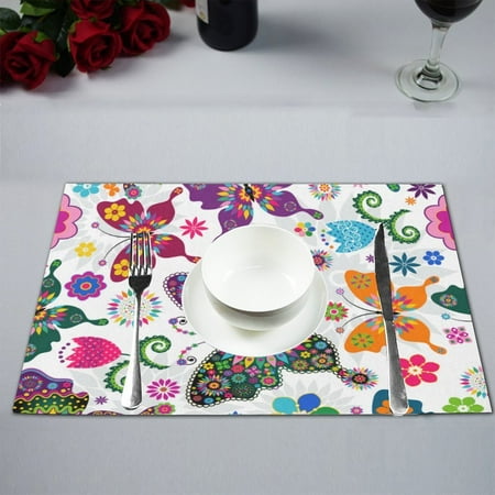 MYPOP Beautiful Butterflies Flowers Table Placemat Food Mat 12x18 Inches Non Slip Table Mat
MYPOP Beautiful Butterflies Flowers Table Placemat Food Mat 12x18 Inches Non Slip Table Mat