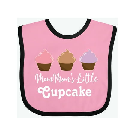 Inktastic MomMom Little Cupcake Grandchild Girls Gift Baby Girl Bib