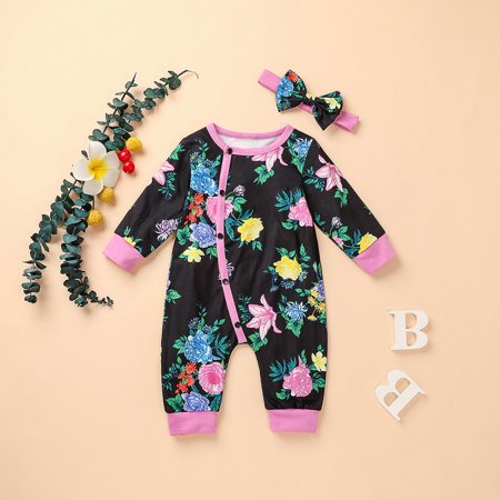 Girls Clothes Baby Boys Girls Long Sleeve Floral Print Ruffles Romper Jumpsuit Clothes 80
Girls Clothes Baby Boys Girls Long Sleeve Floral Print Ruffles Romper Jumpsuit Clothes 80