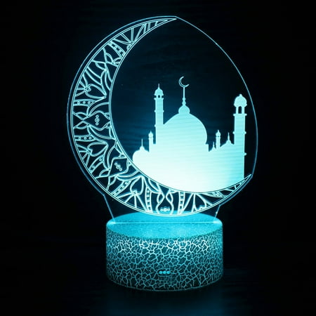 Ramadan Mubarak Night Light Acrylic 3D Visual Light LED Touch Control Light Colorful Desktop Neon Lights for Baby Room Wedding Party B
Ramadan Mubarak Night Light Acrylic 3D Visual Light LED Touch Control Light Colorful Desktop Neon Lights for Baby Room Wedding Party B