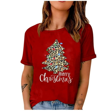 Womens Tops Corset Tops for Women Trendy Woman Plain Christmas Round-Neck Short Sleeve T-Shirt Printed Loose Fit Blouse Tops White Long Sleeve Shirts for Women Valentine Shirts for Women Red XL
Womens Tops Corset Tops for Women Trendy Woman Plain Christmas Round-Neck Short Sleeve T-Shirt Printed Loose Fit Blouse Tops White Long Sleeve Shirts for Women Valentine Shirts for Women Red XL