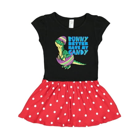 Inktastic Easter Baby Dino Bunny Better Have My Candy Gift Toddler Girl Dress