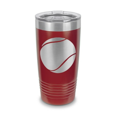 Tennis Ball Tumbler 20 oz - Laser Engraved w/ Clear Lid - Stainless Steel - Vacuum Insulated - Double Walled - Travel Mug - racket sport - Maroon
Tennis Ball Tumbler 20 oz - Laser Engraved w/ Clear Lid - Stainless Steel - Vacuum Insulated - Double Walled - Travel Mug - racket sport - Maroon
