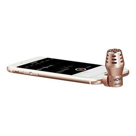 Movo MA200 Omni-Directional Calibrated TRRS Condenser Microphone for Apple iPhone, iPod Touch, iPad (Rose