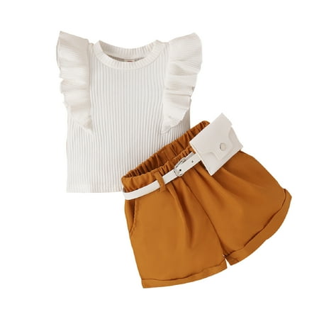 ZHAGHMIN Girls Shorts Short Sleeve Suit Toddler Summer Girls Clothes Fly Sleeve Solid Color Ribbed Tops Plaid Shorts With Bag 3Pcs Suit Children Clothing Set Baby Boy Set Girls 2T New Born Girl Out
ZHAGHMIN Girls Shorts Short Sleeve Suit Toddler Summer Girls Clothes Fly Sleeve Solid Color Ribbed Tops Plaid Shorts With Bag 3Pcs Suit Children Clothing Set Baby Boy Set Girls 2T New Born Girl Out