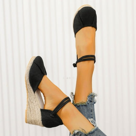 PEASKJP Cloud Slides for Women 2023 Ladies Summer Open Toe Anti-Slip Round Toe Wedge Heel Sandals Shoes Women Sandals Black 7
PEASKJP Cloud Slides for Women 2023 Ladies Summer Open Toe Anti-Slip Round Toe Wedge Heel Sandals Shoes Women Sandals Black 7