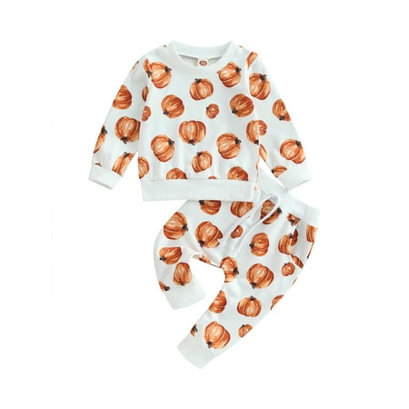 Toddler Baby Boy Halloween Outfits Cute Pumpkin Sweatshirt Top and Pant Set Infant Long Sleeve Clothes
Toddler Baby Boy Halloween Outfits Cute Pumpkin Sweatshirt Top and Pant Set Infant Long Sleeve Clothes