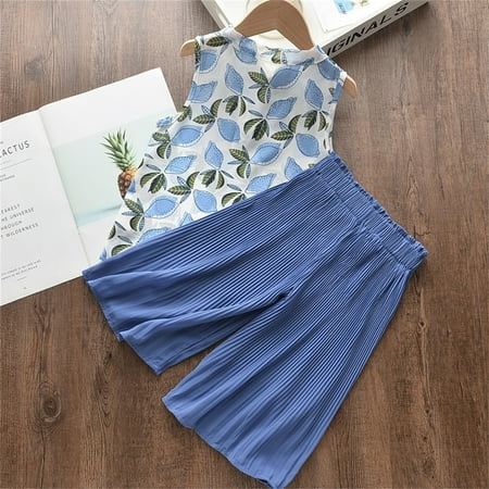 Cathalem Set Girl Toddler Kids Baby Girls Sleeveless Floral T Shirt Tops Chiffon Loose Pants 2PCS Outfits Clothes Baby Bedding Childrenscostume Blue 3-4 Years
Cathalem Set Girl Toddler Kids Baby Girls Sleeveless Floral T Shirt Tops Chiffon Loose Pants 2PCS Outfits Clothes Baby Bedding Childrenscostume Blue 3-4 Years