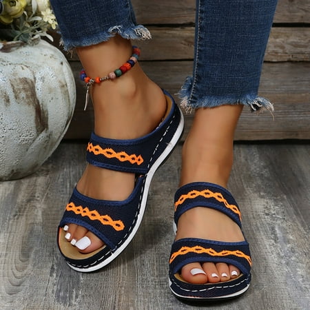 Krdevn Women s Summer Fashion Fabric Hollowed Out Fish Mouth Slippers Vintage Color Matching Line With Wedge Sandals -Blue 37
Krdevn Women s Summer Fashion Fabric Hollowed Out Fish Mouth Slippers Vintage Color Matching Line With Wedge Sandals -Blue 37