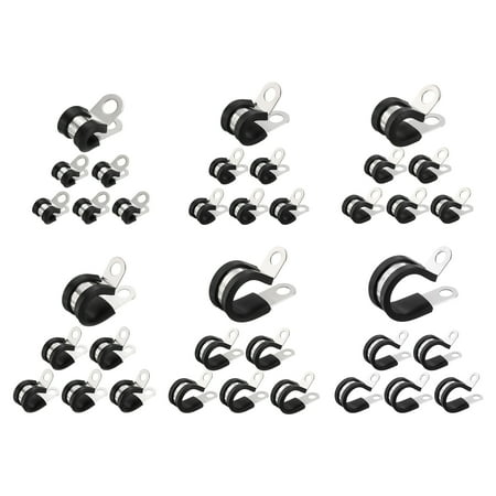 Uxcell 56pcs Stainless Steel Cable Clamps 1/4 -3/4 Rubber Cushioned Insulated Clamp for Tube Pipe Wire Cord
Uxcell 56pcs Stainless Steel Cable Clamps 1/4 -3/4 Rubber Cushioned Insulated Clamp for Tube Pipe Wire Cord