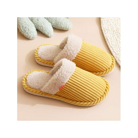 Difumos Women Non-slip Slip On House Shoes Breathable Cozy Fuzzy Slippers Indoor Casual Flat Comfort Winter Slipper Yellow 4.5-5
Difumos Women Non-slip Slip On House Shoes Breathable Cozy Fuzzy Slippers Indoor Casual Flat Comfort Winter Slipper Yellow 4.5-5