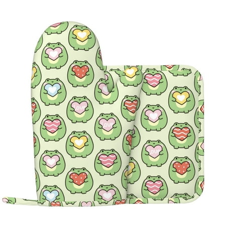 Oven Mitts and Pot Holders Sets - Cute Chubby Frog Heat Resistant Silicone Oven Gloves (Left Glove) with Non-Slip Silicone Surface and hot pads for kitchen Baking Cooking
Oven Mitts and Pot Holders Sets - Cute Chubby Frog Heat Resistant Silicone Oven Gloves (Left Glove) with Non-Slip Silicone Surface and hot pads for kitchen Baking Cooking