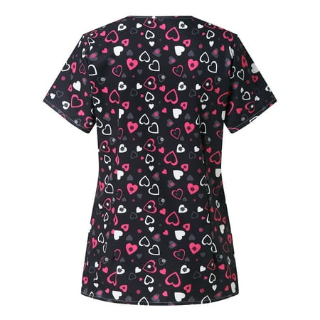 CYMMPU Short Sleeve Scrub_Tops Clearance Women s Summer Tunic Trendy Clothing Shirts Retro Love Heart Printing Nurse Valentine s Day Uniform Workwear V-Neck Working Uniform Fashion D M
CYMMPU Short Sleeve Scrub_Tops Clearance Women s Summer Tunic Trendy Clothing Shirts Retro Love Heart Printing Nurse Valentine s Day Uniform Workwear V-Neck Working Uniform Fashion D M