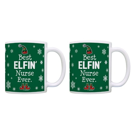 ThisWear Christmas Coffee Mugs Best Elfin Nurse Ever RN LPN CNA Gifts 11 ounce 2 Pack Coffee Mugs Green
ThisWear Christmas Coffee Mugs Best Elfin Nurse Ever RN LPN CNA Gifts 11 ounce 2 Pack Coffee Mugs Green