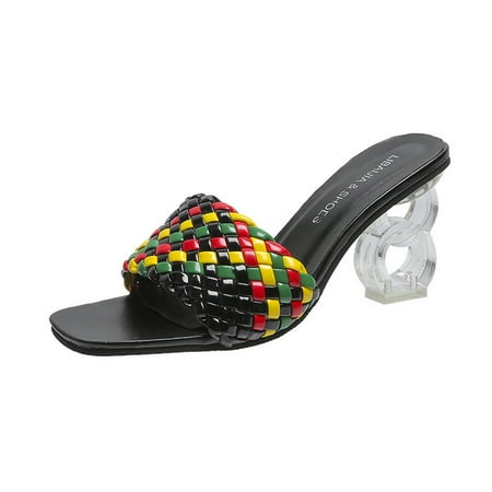 VerPetridure Womens Wedge Sandals Belt With Crystal And Sandals For Women With High-heeled Slippers
VerPetridure Womens Wedge Sandals Belt With Crystal And Sandals For Women With High-heeled Slippers