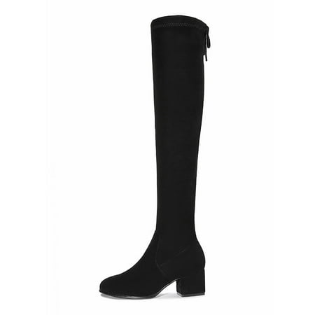 Black Drawstring Chunky Low Heel Thigh High Boots Fashion Comfortable Slip On Boots Round Toe Thermal Shoes
Black Drawstring Chunky Low Heel Thigh High Boots Fashion Comfortable Slip On Boots Round Toe Thermal Shoes