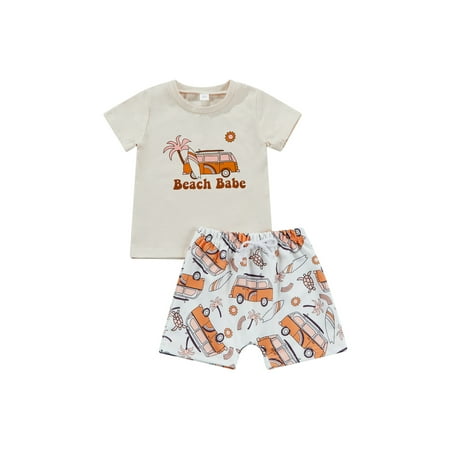 aturustex Toddler Baby Boy Summer Outfit Beach Babe Graphic Tops Shirt +Shorts Set Car Bus T-Shirt 2PCS(Apricot 6 Months-4 Years)
aturustex Toddler Baby Boy Summer Outfit Beach Babe Graphic Tops Shirt +Shorts Set Car Bus T-Shirt 2PCS(Apricot 6 Months-4 Years)