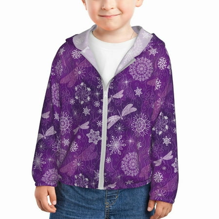 Goofa Purple Snowflakes Printed Kids Zip-Up Hoodie Girls Boys UPF50+ Sun Protection Jacket Hooded Cooling Shirt-5 Years
Goofa Purple Snowflakes Printed Kids Zip-Up Hoodie Girls Boys UPF50+ Sun Protection Jacket Hooded Cooling Shirt-5 Years