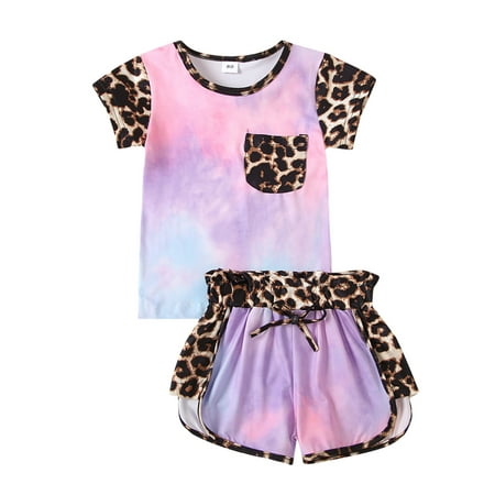 Hirigin Toddler Girls Leopard Short Sleeve T Shirt Tops and Shorts Pants 2Pcs Outfits
Hirigin Toddler Girls Leopard Short Sleeve T Shirt Tops and Shorts Pants 2Pcs Outfits