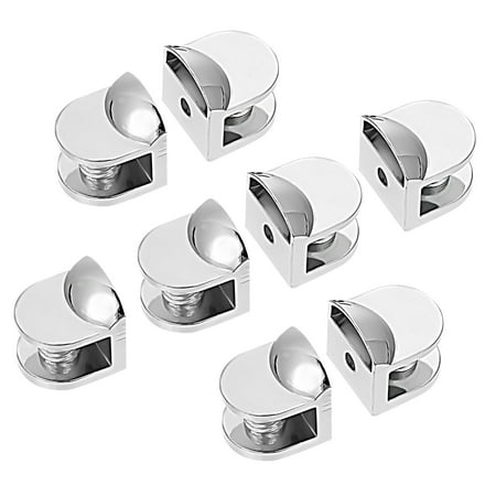 8pcs Zine Alloy Glass Clamps Fixing Clamps Glass Bracket for 10mm Thickness