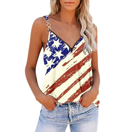 Womens Summer Casual Tank Tops Star & Stripe Sleeveless Cami Shirts American Flag USA Tunic Blouse
Womens Summer Casual Tank Tops Star & Stripe Sleeveless Cami Shirts American Flag USA Tunic Blouse