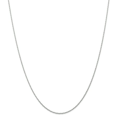 Designer 14K White Gold .7 Mm Carded Cable Rope Chain (Length=24) (Width=0.7) Made In United States -Jewelry By Sweet Pea Creations