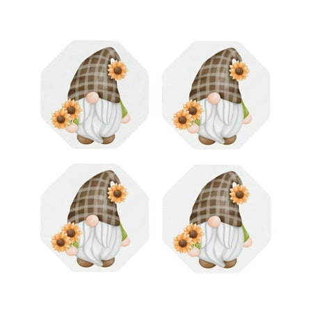 Matuu Sunflower Gnomes 4 for Cup Coasters Set of 4 Leather Coasters Desk Coasters for Office Measures 4” x 4”-Octagon
Matuu Sunflower Gnomes 4 for Cup Coasters Set of 4 Leather Coasters Desk Coasters for Office Measures 4” x 4”-Octagon