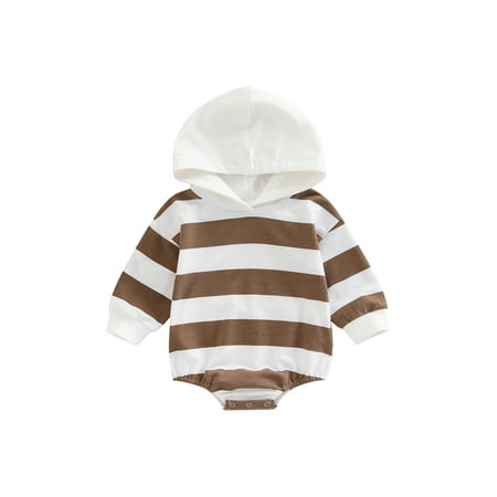 Bagilaanoe Newborn Baby Girl Boy Hooded Romper Sweatshirt Long Sleeve Bodysuit Striped Print Pullover 3M 6M 12M 18M Infant Fall Tops Tee
Bagilaanoe Newborn Baby Girl Boy Hooded Romper Sweatshirt Long Sleeve Bodysuit Striped Print Pullover 3M 6M 12M 18M Infant Fall Tops Tee