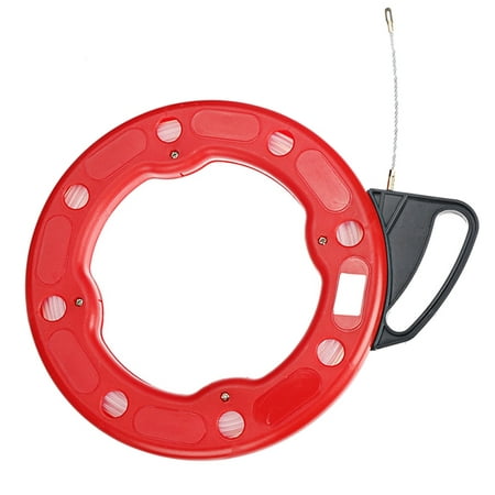 

15-30mm Meter Fiberglass Cable Puller Flexible Glider Swivel Fish Tape Portable Reel Conduit Duct Wire Pulling Tool 25M