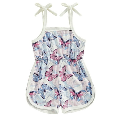 Mevireiy Toddler Girl Sleeveless Halter Jumpsuit Butterfly Print Suspender Romper Shorts Blue 12-18 Months
Mevireiy Toddler Girl Sleeveless Halter Jumpsuit Butterfly Print Suspender Romper Shorts Blue 12-18 Months