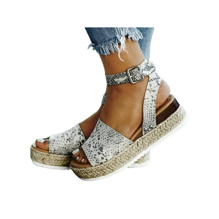 Daeful Womens Dress Sandal Summer Espadrilles Peep Toe Platform Sandals Party Non-Slip Buckle Ankle Strap Beach Shoes Snake Pattern 5.5
Daeful Womens Dress Sandal Summer Espadrilles Peep Toe Platform Sandals Party Non-Slip Buckle Ankle Strap Beach Shoes Snake Pattern 5.5
