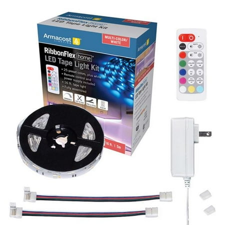 Armacost Lighting 3006935 16 ft. Ribbonflex Home Plug-In LED Strip Tape Light Kit - Multicolored
Armacost Lighting 3006935 16 ft. Ribbonflex Home Plug-In LED Strip Tape Light Kit - Multicolored